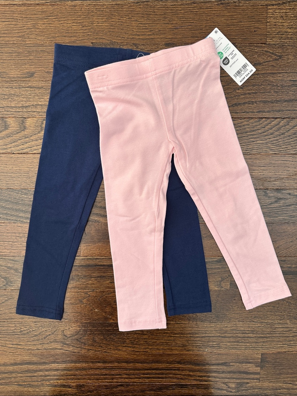 Carter's Pink and Navy Toddler Girls' Cotton Legging Duo